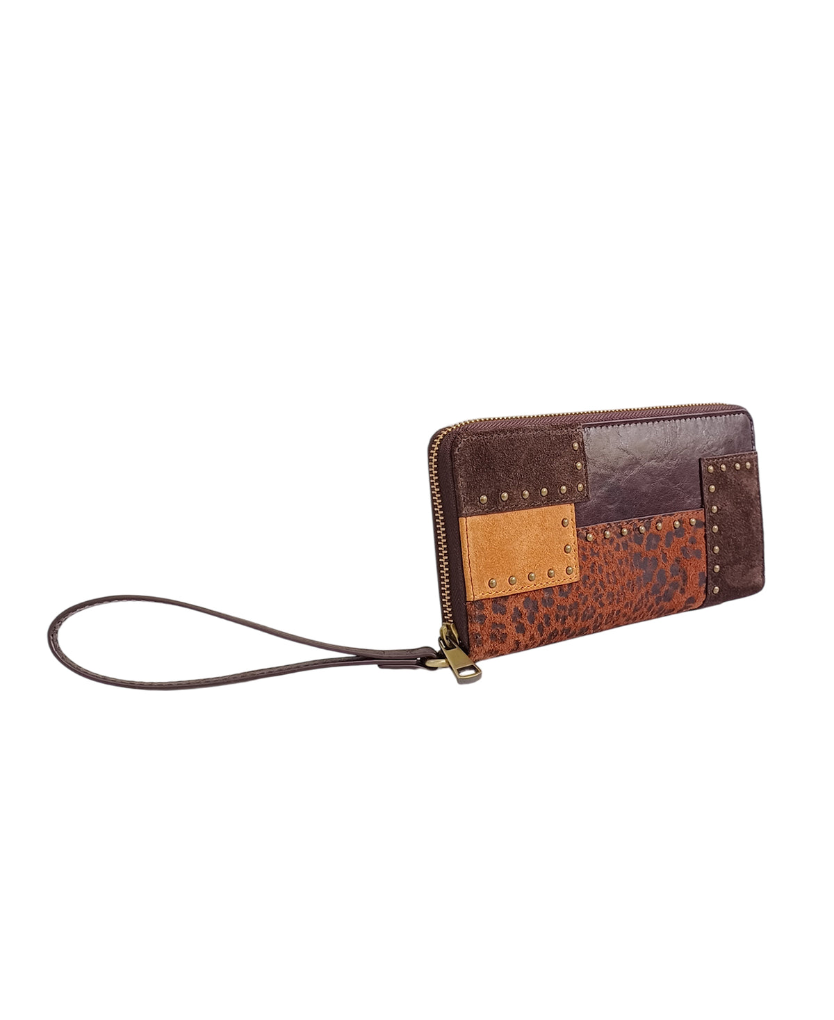 Patch Train Zip Around Wristlet