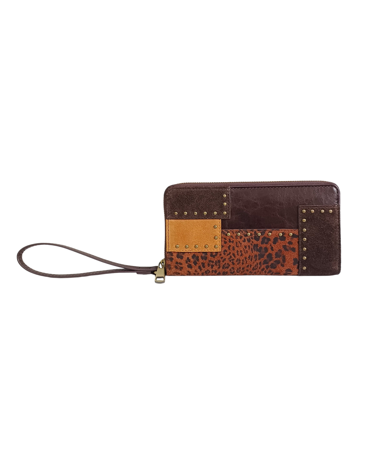 Patch Train Zip Around Wristlet